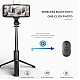 Selfie stick Bluetooth trepied stabil cu LED Q02S de 104cm Selfie stick Bluetooth trepied stabil cu LED Q02S de 104cm
