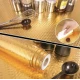 Set 2 Folii Aluminiu autoadezive pentru protectie mobila bucatarie AURIU 3D 60 x 300 cm