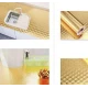 Set 2 Folii Aluminiu autoadezive pentru protectie mobila bucatarie AURIU 3D 60 x 300 cm