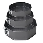 Set 3 tavi pentru prajituri forma Octogon 3 marimi