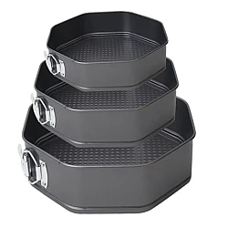 Set 3 tavi pentru prajituri forma Octogon 3 marimi