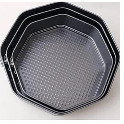Set 3 tavi pentru prajituri forma Octogon 3 marimi Set 3 tavi pentru prajituri forma Octogon 3 marimi