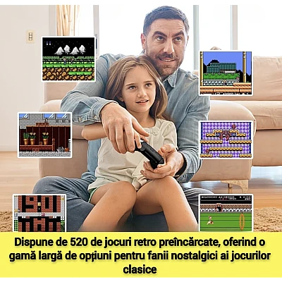 Consola de jocuri video P5 portabila 520 Jocuri Retro display rezolutie 320x240 Consola de jocuri video P5 portabila 520 Jocuri Retro display rezolutie 320x240