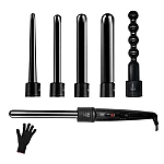 Ondulator 6 in 1 invelis ceramic 2 trepte temperatura 230 grade Manusa Negru