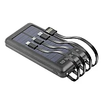 Baterie Externa 4 in 1 cu incarcare solara 10000mAh display digital si cabluri
