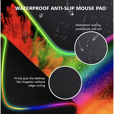 Mouse pad gaming cu iluminare LED RGB 30 x 80 cm Mouse pad gaming cu iluminare LED RGB 30 x 80 cm