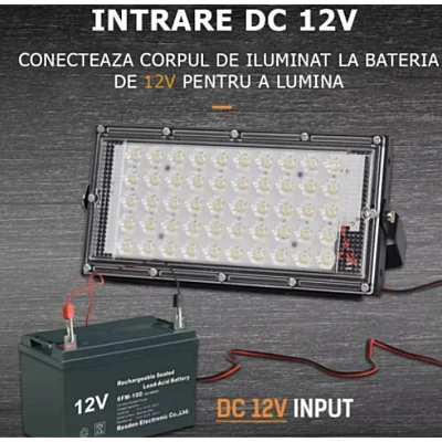 Proiector 100W 12V 96 led smd cu lupa Dreptunghoular CaiCai CLESTI Proiector 100W 12V 96 led smd cu lupa Dreptunghoular CaiCai CLESTI