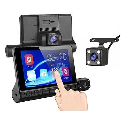 Camera auto tripla 1440P profesionala monitor 4inch TOUCHSCREEN Camera auto tripla 1440P profesionala monitor 4inch TOUCHSCREEN
