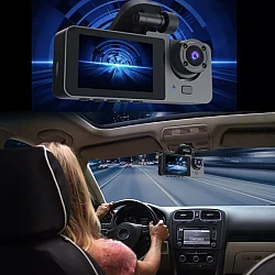 Camera tripla auto DVR 2 Full HD inregistrare automata Camera tripla auto DVR 2 Full HD inregistrare automata