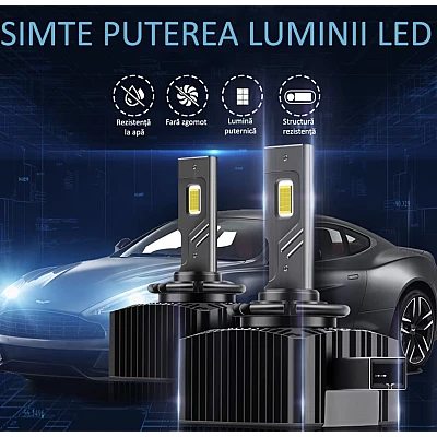 Set 2 becuri auto LED D3S /R 180W/set canbus 23000 lumeni 6000k Set 2 becuri auto LED D3S /R 180W/set canbus 23000 lumeni 6000k