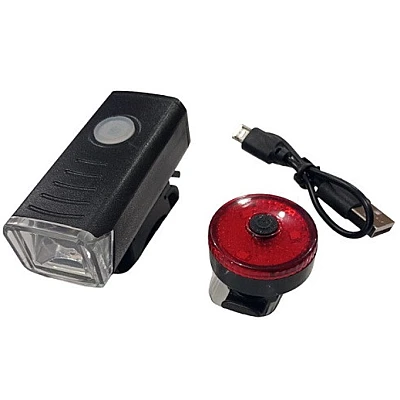 Set far si stop pentru bicicleta HY028 cu incarcare USB Set far si stop pentru bicicleta HY028 cu incarcare USB