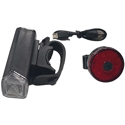 Set far si stop pentru bicicleta HY028 cu incarcare USB Set far si stop pentru bicicleta HY028 cu incarcare USB