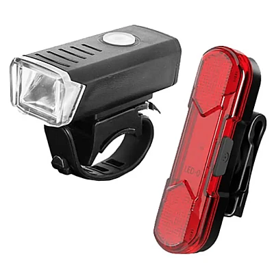 Set far si stop pentru bicicleta HY027 cu incarcare USB Set far si stop pentru bicicleta HY027 cu incarcare USB