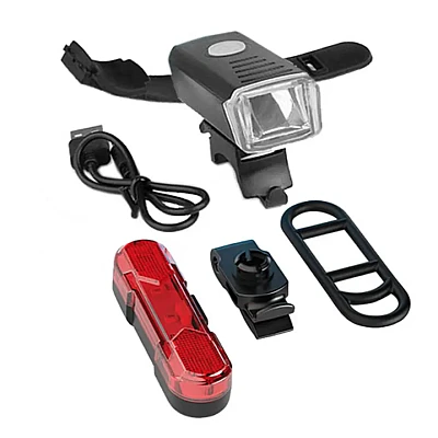 Set far si stop pentru bicicleta HY027 cu incarcare USB Set far si stop pentru bicicleta HY027 cu incarcare USB