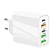 Incarcator priza 65W cu 3 porturi USB 2 porturi PD/Type C incarcare rapida Incarcator priza 65W cu 3 porturi USB 2 porturi PD/Type C incarcare rapida