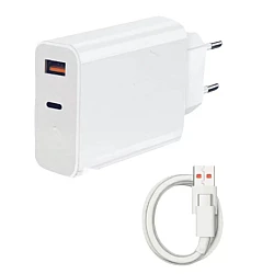 Incarcator de priza 120W inclus cablu 6A USB la USB C transfer date si incarcare