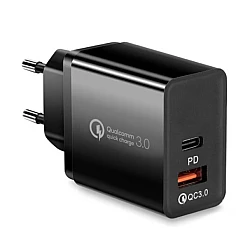 Incarcator de retea Type C si USB PD 36W QuickCharge 3.0