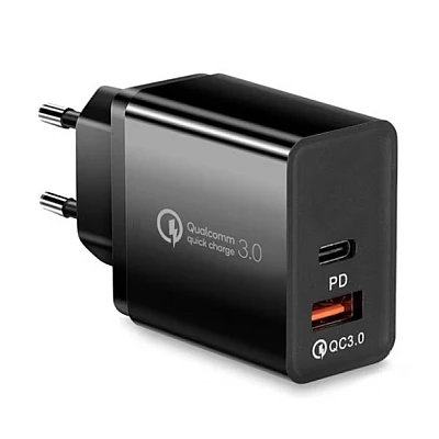 Incarcator de retea Type C si USB PD 36W QuickCharge 3.0 Incarcator de retea Type C si USB PD 36W QuickCharge 3.0