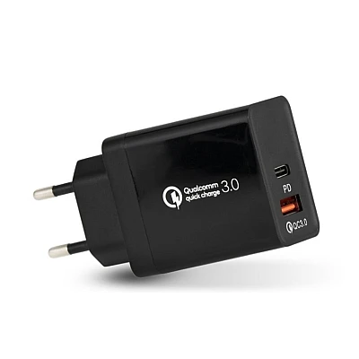 Incarcator de retea Type C si USB PD 36W QuickCharge 3.0 Incarcator de retea Type C si USB PD 36W QuickCharge 3.0