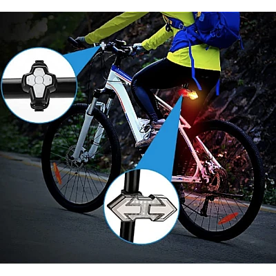 Set semnalizator bicicleta HYD 040 cu incarcare USB si telecomanda Set semnalizator bicicleta HYD 040 cu incarcare USB si telecomanda