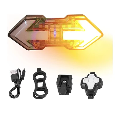 Set semnalizator bicicleta HYD 040 cu incarcare USB si telecomanda Set semnalizator bicicleta HYD 040 cu incarcare USB si telecomanda