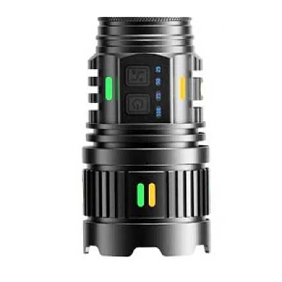 Lanterna profesionala CB G400Y din aluminiu resistenta la socuri cu led 300w 4 acumulatori 181350 incarcare USB Lanterna profesionala CB G400Y din aluminiu resistenta la socuri cu led 300w 4 acumulatori 181350 incarcare USB