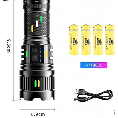 Lanterna profesionala COBA G401Y putere 300W fiabilitate si tehnologie avansata 4 acumulatori 18650 Incarcare USB Lanterna profesionala COBA G401Y putere 300W fiabilitate si tehnologie avansata 4 acumulatori 18650 Incarcare USB