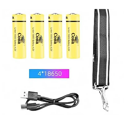 Lanterna profesionala COBA G401Y putere 300W fiabilitate si tehnologie avansata 4 acumulatori 18650 Incarcare USB Lanterna profesionala COBA G401Y putere 300W fiabilitate si tehnologie avansata 4 acumulatori 18650 Incarcare USB