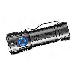 Lanterna compacta de aluminiu BL F82 cu 8 LED XPG magnet si clips incarcare USB acumulator 26650 Lumina Rosie SOS