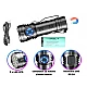 Lanterna compacta de aluminiu BL F82 cu 8 LED XPG magnet si clips incarcare USB acumulator 26650 Lumina Rosie SOS Lanterna compacta de aluminiu BL F82 cu 8 LED XPG magnet si clips incarcare USB acumulator 26650 Lumina Rosie SOS