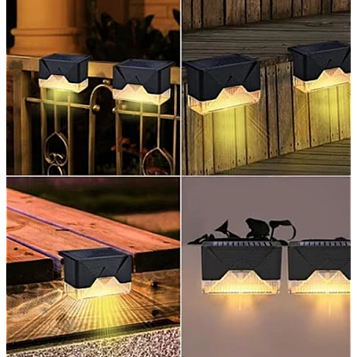 Set 4 Lampi Solare LED pentru scari gard stalpi rezistent la apa senzor de Lumina 8,1 cm x 5 cm x 4,5 cm Lumina Calda Set 4 Lampi Solare LED pentru scari gard stalpi rezistent la apa senzor de Lumina 8,1 cm x 5 cm x 4,5 cm Lumina Calda