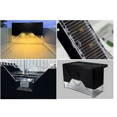 Set 4 Lampi Solare LED pentru scari gard stalpi rezistent la apa senzor de Lumina 8,1 cm x 5 cm x 4,5 cm Lumina Calda Set 4 Lampi Solare LED pentru scari gard stalpi rezistent la apa senzor de Lumina 8,1 cm x 5 cm x 4,5 cm Lumina Calda