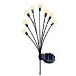 Lampa solara cu 6 Bulbi ALB CALD de gradina tip licurici