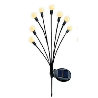 Lampa solara cu 6 Bulbi ALB CALD de gradina tip licurici Lampa solara cu 6 Bulbi ALB CALD de gradina tip licurici