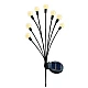 Lampa solara cu 6 Bulbi ALB CALD de gradina tip licurici Lampa solara cu 6 Bulbi ALB CALD de gradina tip licurici