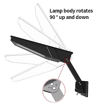 Lampa solara EP 138PLUS rotire sus jos 90 grade cu telecomanda Lampa solara EP 138PLUS rotire sus jos 90 grade cu telecomanda