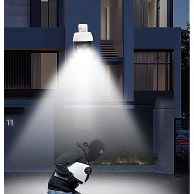Lampa solara tip camera supraveghere falsa CCTV cu senzor si 2 antene Lampa solara tip camera supraveghere falsa CCTV cu senzor si 2 antene