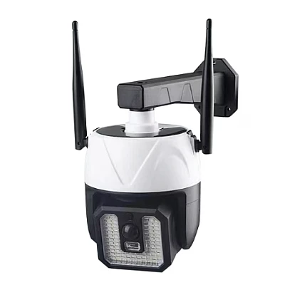 Lampa solara tip camera supraveghere falsa CCTV cu senzor si 2 antene Lampa solara tip camera supraveghere falsa CCTV cu senzor si 2 antene
