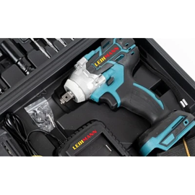 Pistol de impact 98VF cu 2 acumulatori si 40 accesori LEIH MANN Pistol de impact 98VF cu 2 acumulatori si 40 accesori LEIH MANN