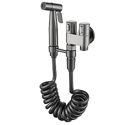 Set Dus Igienic Pentru Bideu sau Vas WC cu Furtun Extensibil si Toate Accesoriile Incluse