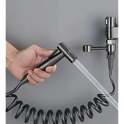 Set Dus Igienic Pentru Bideu sau Vas WC cu Furtun Extensibil si Toate Accesoriile Incluse Set Dus Igienic Pentru Bideu sau Vas WC cu Furtun Extensibil si Toate Accesoriile Incluse