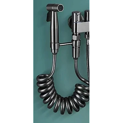 Set Dus Igienic Pentru Bideu sau Vas WC cu Furtun Extensibil si Toate Accesoriile Incluse Set Dus Igienic Pentru Bideu sau Vas WC cu Furtun Extensibil si Toate Accesoriile Incluse