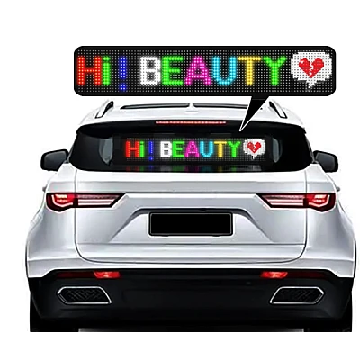 Panou LED auto afisaj cu led flexibil RGB programabil prin bluetooth Panou LED auto afisaj cu led flexibil RGB programabil prin bluetooth