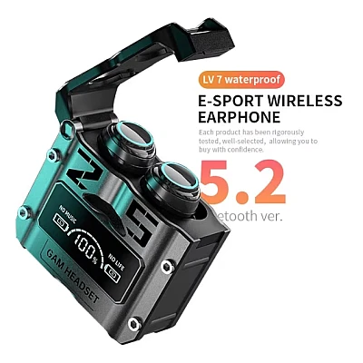 Casti Wireless M25 Bluetooth 5.3 Waterproof Standby 280h Incarcare rapida LED Display Casti Wireless M25 Bluetooth 5.3 Waterproof Standby 280h Incarcare rapida LED Display