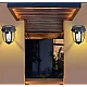 Set 2 x Lampa solara de gradina tip felinar cu tarus CL D68