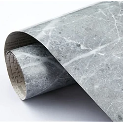 Set 2 Folii imitatie marmura GRI cu ALB autoadezive pentru bucatarie baie 60 x 300 cm
