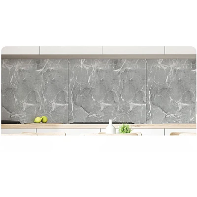 Set 2 Folii imitatie marmura GRI cu ALB autoadezive pentru bucatarie baie 60 x 300 cm Set 2 Folii imitatie marmura GRI cu ALB autoadezive pentru bucatarie baie 60 x 300 cm