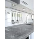 Set 2 Folii imitatie marmura GRI cu ALB autoadezive pentru bucatarie baie 60 x 300 cm