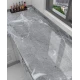 Set 2 Folii imitatie marmura GRI cu ALB autoadezive pentru bucatarie baie 60 x 300 cm