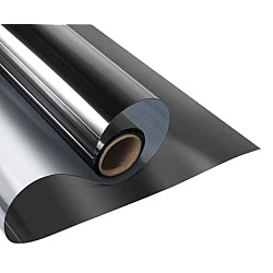 Folie Reflexiva protectie Geamuri montare pe interior si protectie solara UV NEAGRA 45 x 300 cm